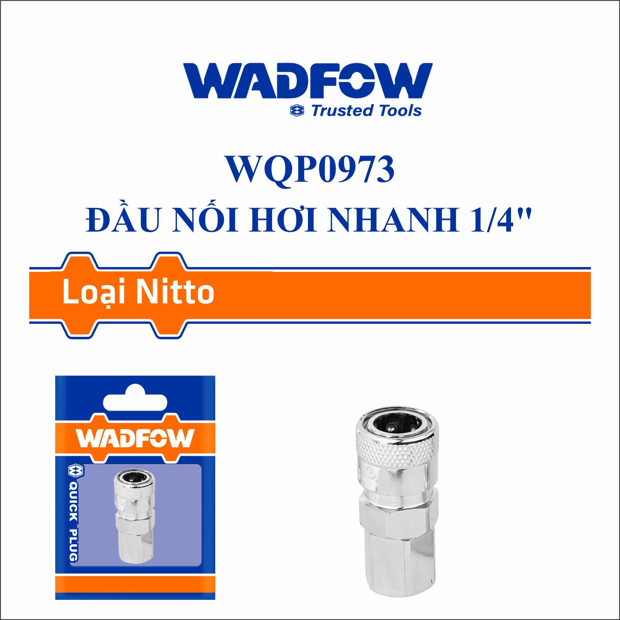  Đầu nối hơi nhanh 1/4 Inch WADFOW WQP0973 