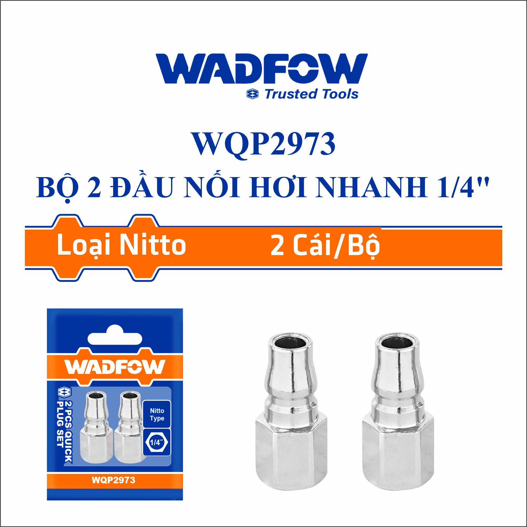  Bộ 2 đầu nối hơi nhanh 1/4 Inch WADFOW WQP2973 