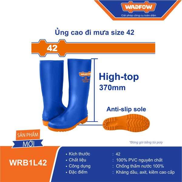 Ủng cao đi mưa size 42 WADFOW WRB1L42