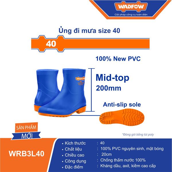 Ủng đi mưa size 40 WADFOW WRB3L40
