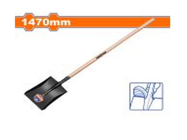 Xẻng thép vuông cán gỗ 1470mm WADFOW WSE2317