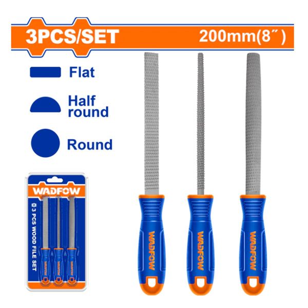 Bộ 3 giũa gỗ 8 inch/ 200mm WADFOW WSF1403