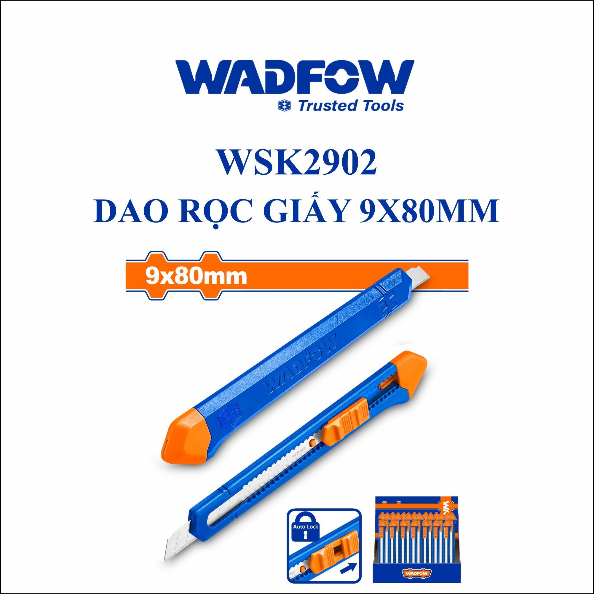  Dao rọc giấy 9x80mm WADFOW WSK2902 