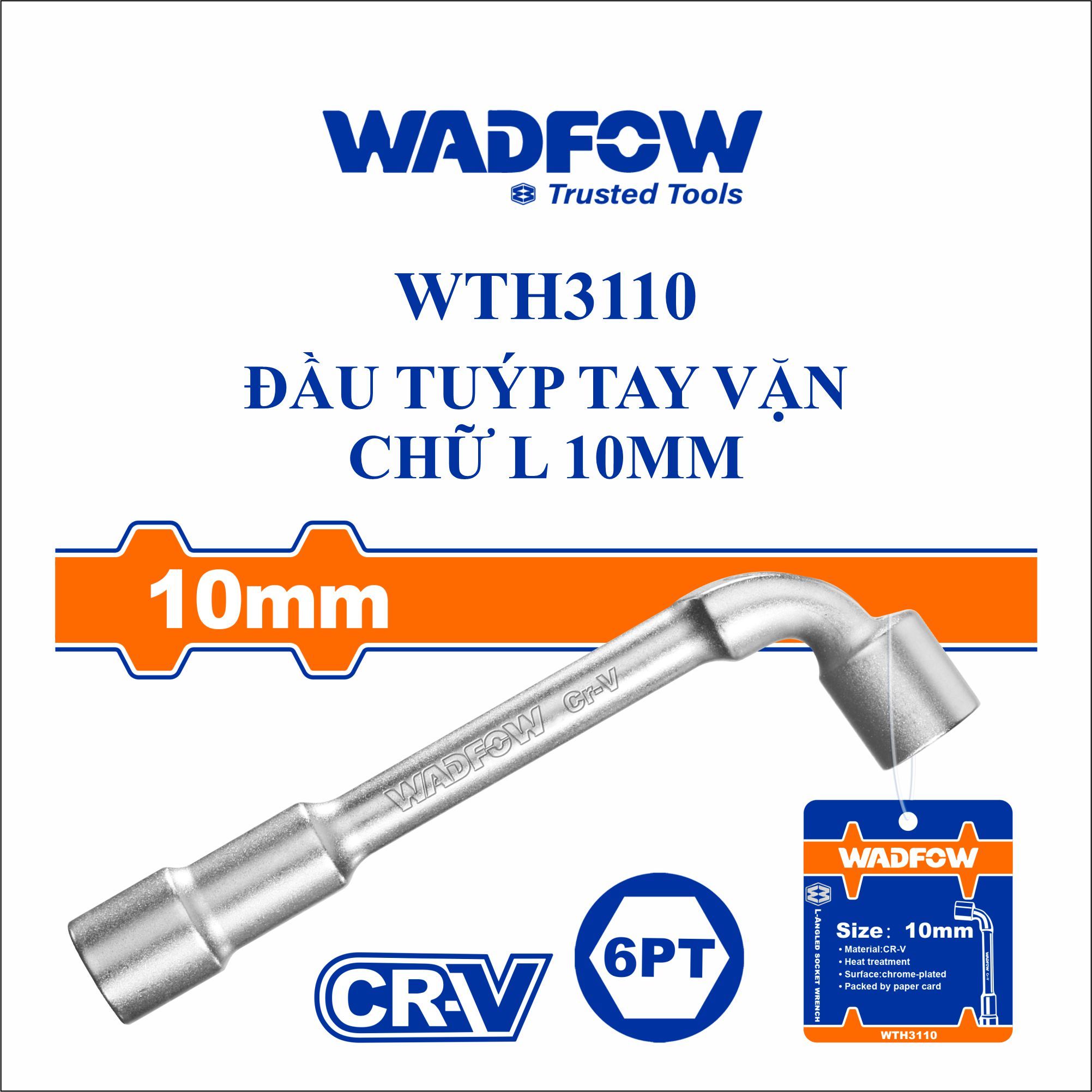  Đầu tuýp tay vặn chữ L 10mm WADFOW WTH3110 