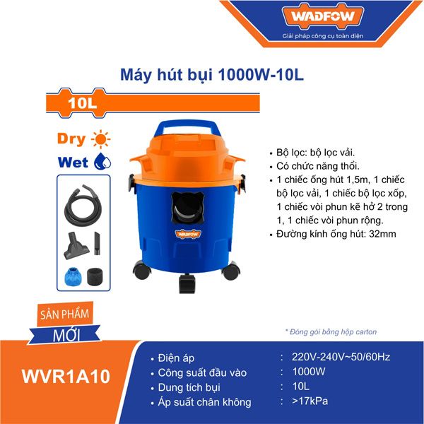 Máy hút bụi 1000W-10L WADFOW WVR1A10