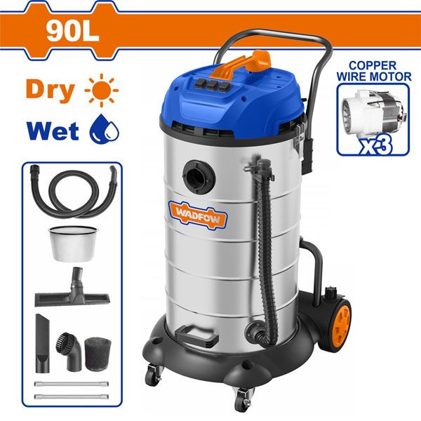 Máy hút bụi 3x1200W-90L WADFOW WVR5A90