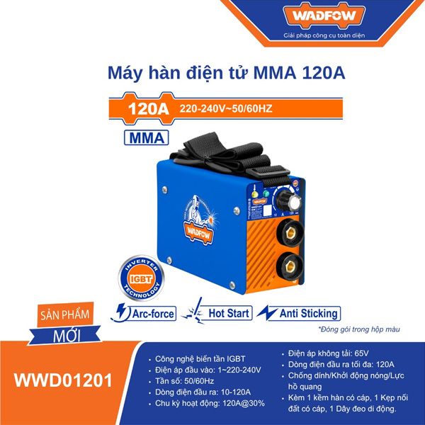 Máy hàn điện tử MMA 120A WADFOW WWD01201