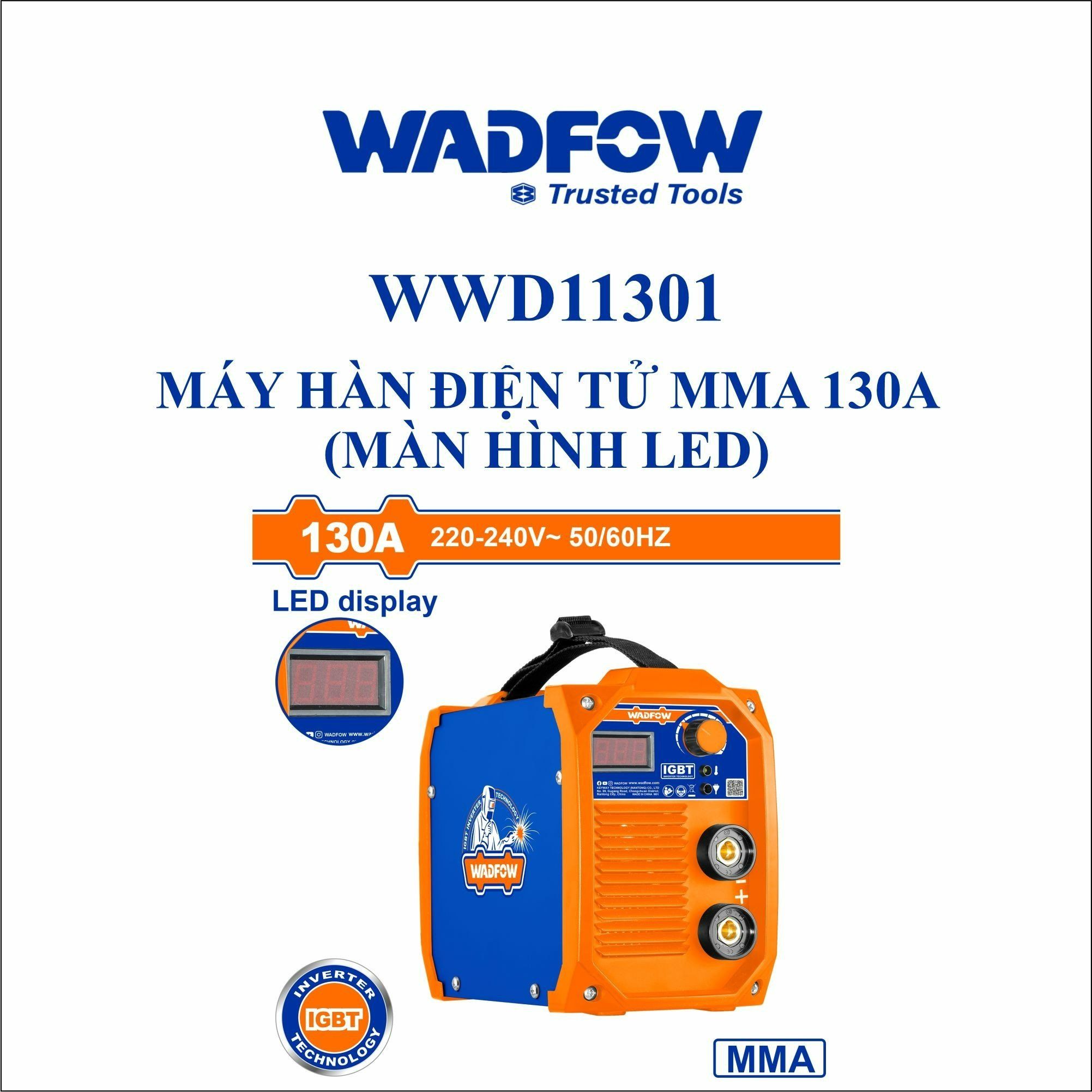  Máy hàn điện tử MMA 130A WADFOW WWD11301 