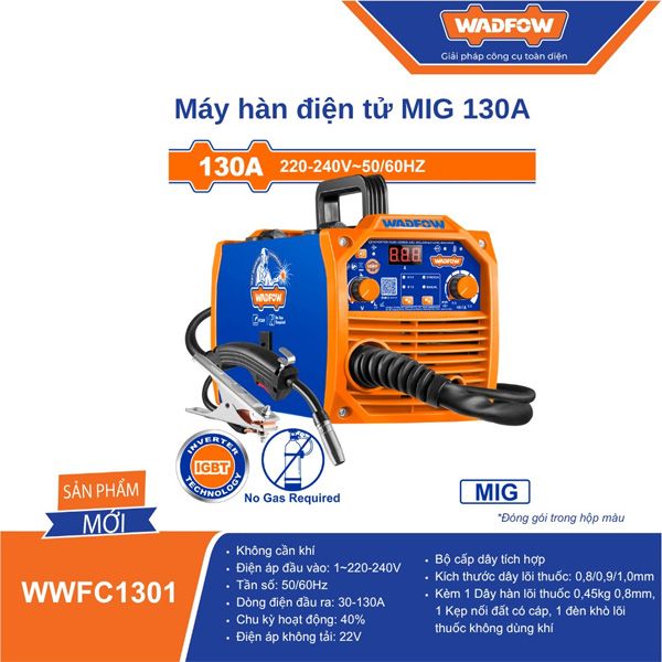 Máy hàn điện tử MIG 130A WADFOW WWFC1301