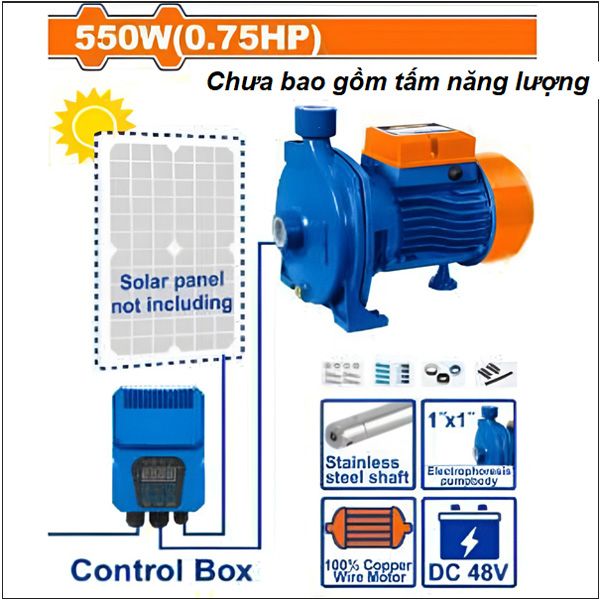 Máy bơm nước năng lượng mặt trời 550W WADFOW WWPCDC02