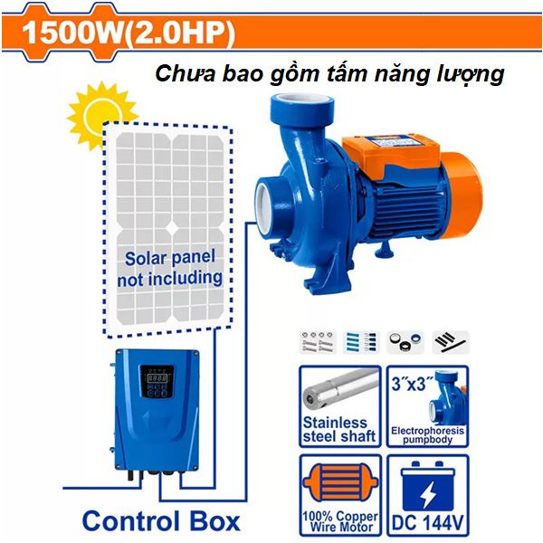 Máy bơm nước năng lượng mặt trời 1500W WADFOW WWPCDC051