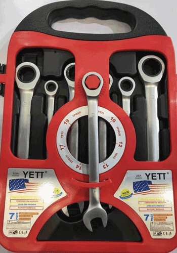  Bộ cờ lê vòng miệng tự động xi mờ 7 chi tiết YETI 7819 