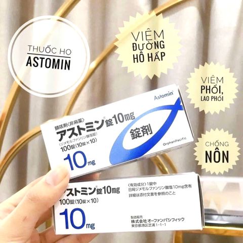 Viên uống trị ho, viêm phế quản, lao phổi Astomin 10mg Nhật Bản - hộp 100 viên