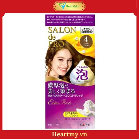 Thuốc Nhuộm Tóc Salon DE Pro Nhật Bản Màu Số 4 Dạng Bọt