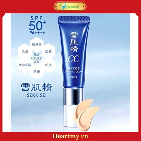 Kem Trang Điểm CC Kose Sekkisei White Cream SPF50+/PA++++, 01