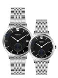 ĐỒNG HỒ TOPHILL TA051G.S1152 & TA051L.S1152 Cặp Máy quartz(pin) Kính sapphire 5ATM