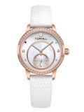 ĐỒNG HỒ TOPHILL TE036L.NW3237 Nữ dây da máy Quartz kính Sapphire Size 30mm 3ATM