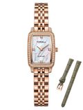ĐỒNG HỒ TOPHILL TE051L.S3237 Nữ dây và vỏ Thép 316L máy Quartz kính Sapphire Size 19x25mm 3ATM