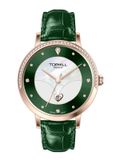 ĐỒNG HỒ TOPHILL TE062L.MG3A87 Nữ Máy quartz(pin) Dây da Kính sapphire 3ATM
