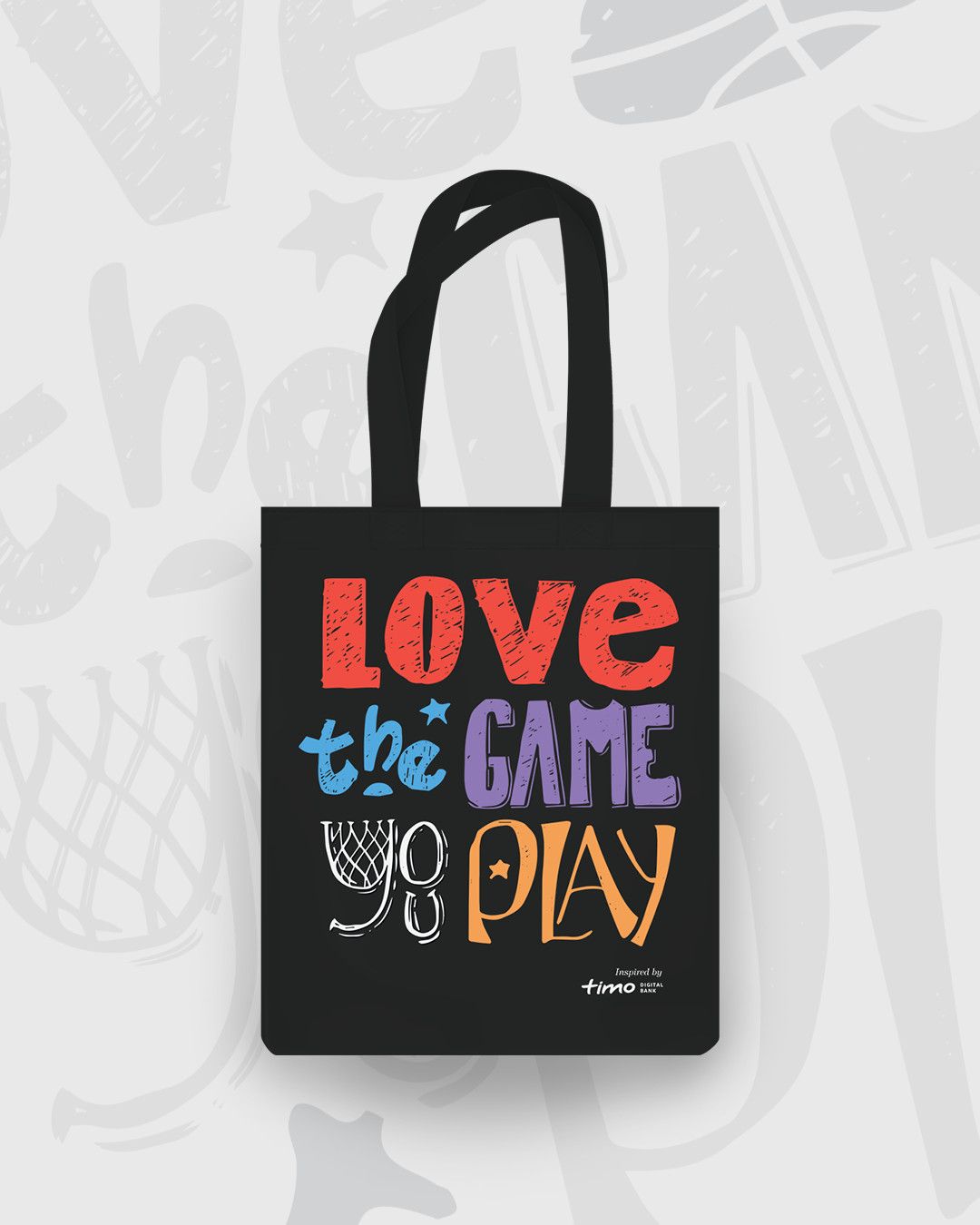  TOTE BAG - "LOVE THE GAME YOU PLAY" COLLECTION 