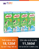 Sữa Lúa Mạch Milo Ít Đường Hộp 180 ml (Lốc 4 Hộp)