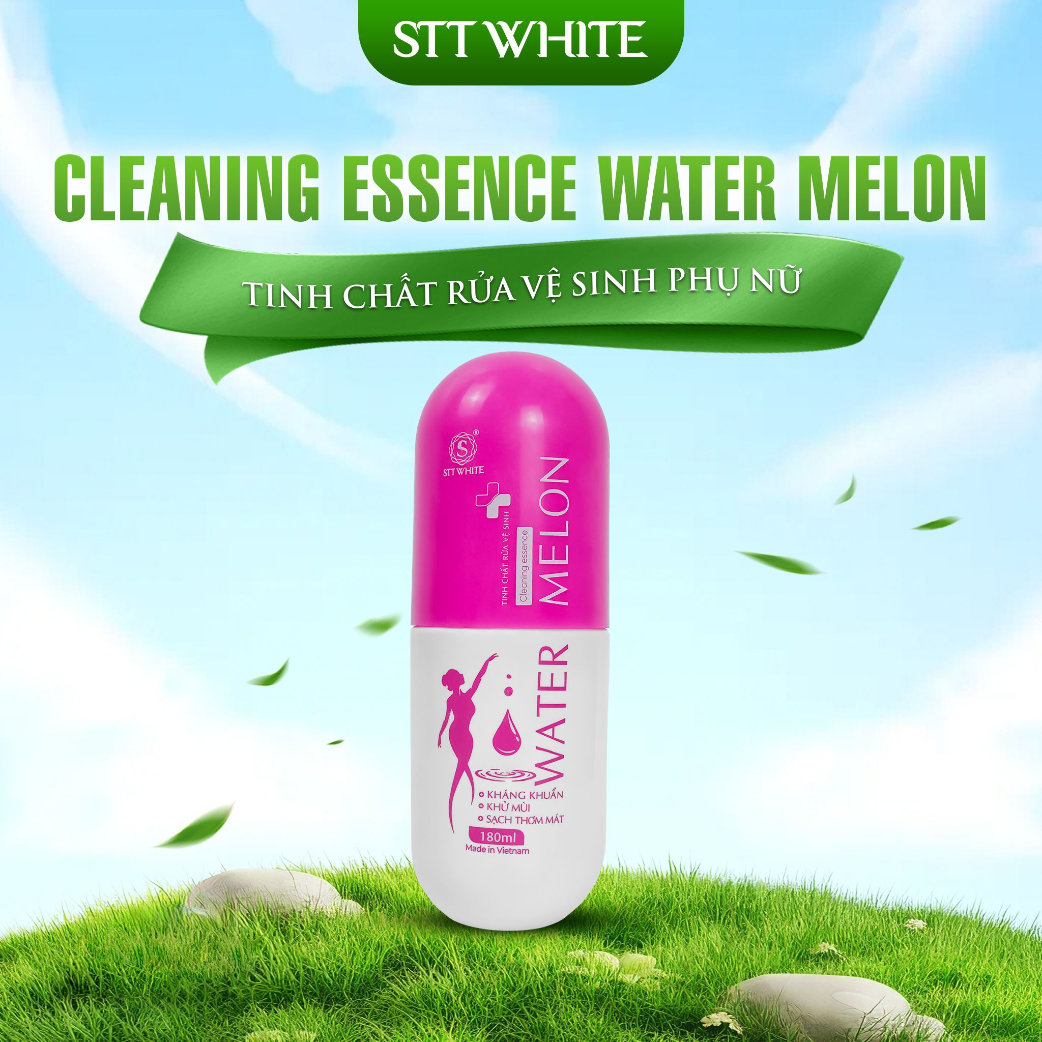 DUNG DỊCH VỆ SINH PHỤ NỮ WATER MELON 180ml - STT WHITE