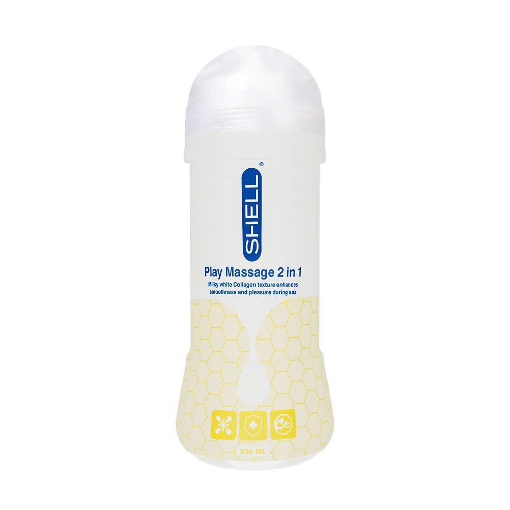 Gel bôi trơn Shell Play Massage 2 in 1 Collagen - Chai 200ml