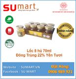  Lốc 8 hủ 70ml - Nước yến sào Cao cấp Thiên Triều Đông Trùng 22% Yến Tươi 