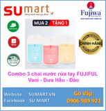  Combo 3 chai nước rửa tay Fujiful (Vani, Dưa Hấu, Đào) 