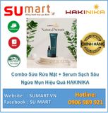  Combo sửa rửa mặt+ serum sạch sâu ngừa mụn hiệu quả HAKINIKA 