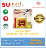  Hộp 6 Hủ 70ml - Nước Yến Sào Thiên Triều Cao Cấp GOLD 22% yến tươi 