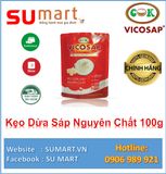  Kẹo Dừa Sáp Nguyên Chất 100g - VICOSAP ĐẶC SẢN TRÀ VINH 