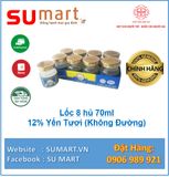  Lốc 8 hủ 70ml - Nước yến sào Cao cấp Thiên Triều 12% Yến - Không Đường 