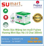  Nước Súc Miệng ion muối Fujiwa Hương Mint Bạc Hà ( 6 Chai 300ml ) 