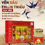  Hộp 6 Hủ 70ml - Nước yến sào cao cấp Thiên Triều 12% Yến Tươi Đường Phèn 