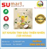  XỊT KHUẨN TINH DẦU THIÊN NHIÊN (120 ml/chai) 