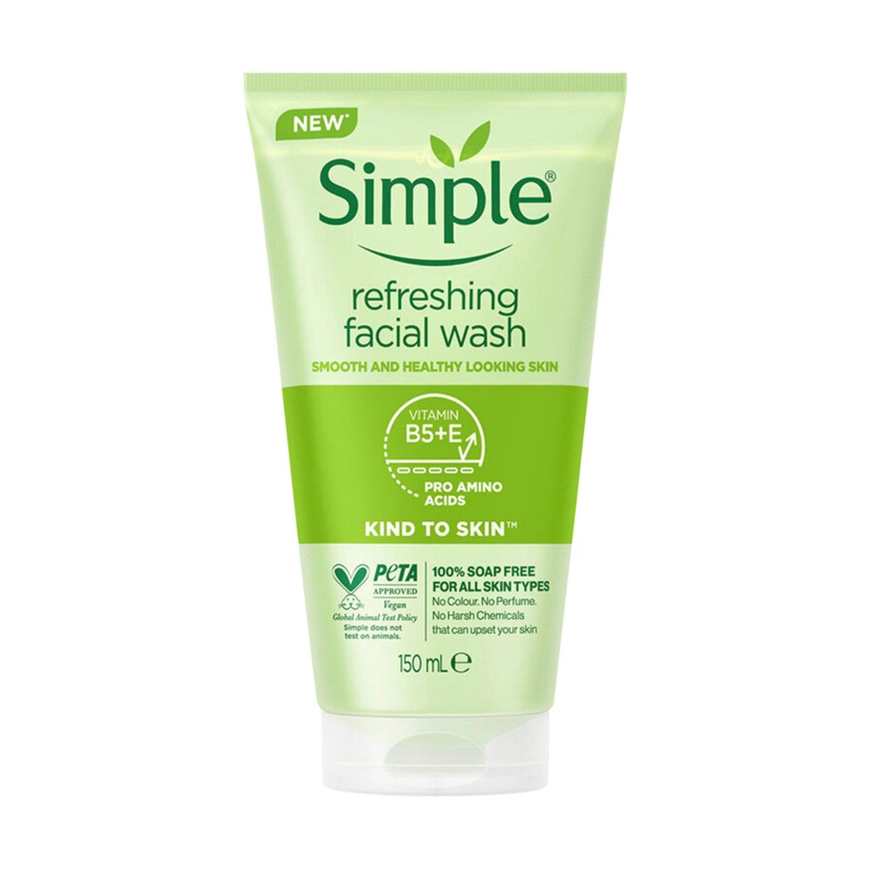  Sữa Rửa Mặt Gel Simple Refresh 150ml - Xanh Lá 