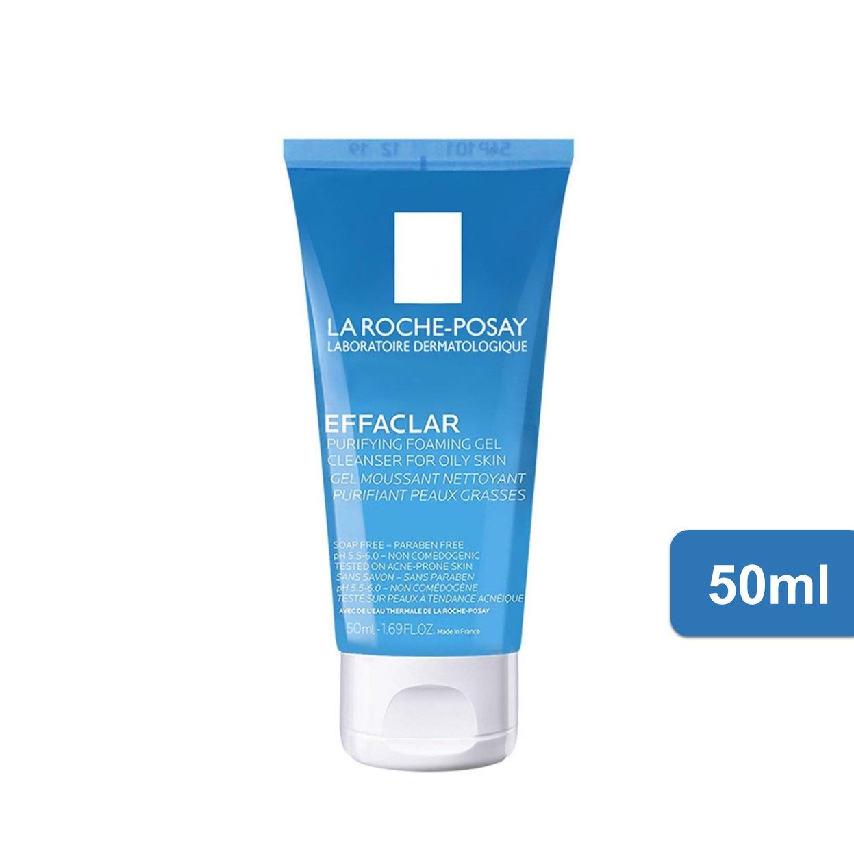  Gel rửa mặt tạo bọt La RochePosay Effaclar 50ml Xanh Dương 