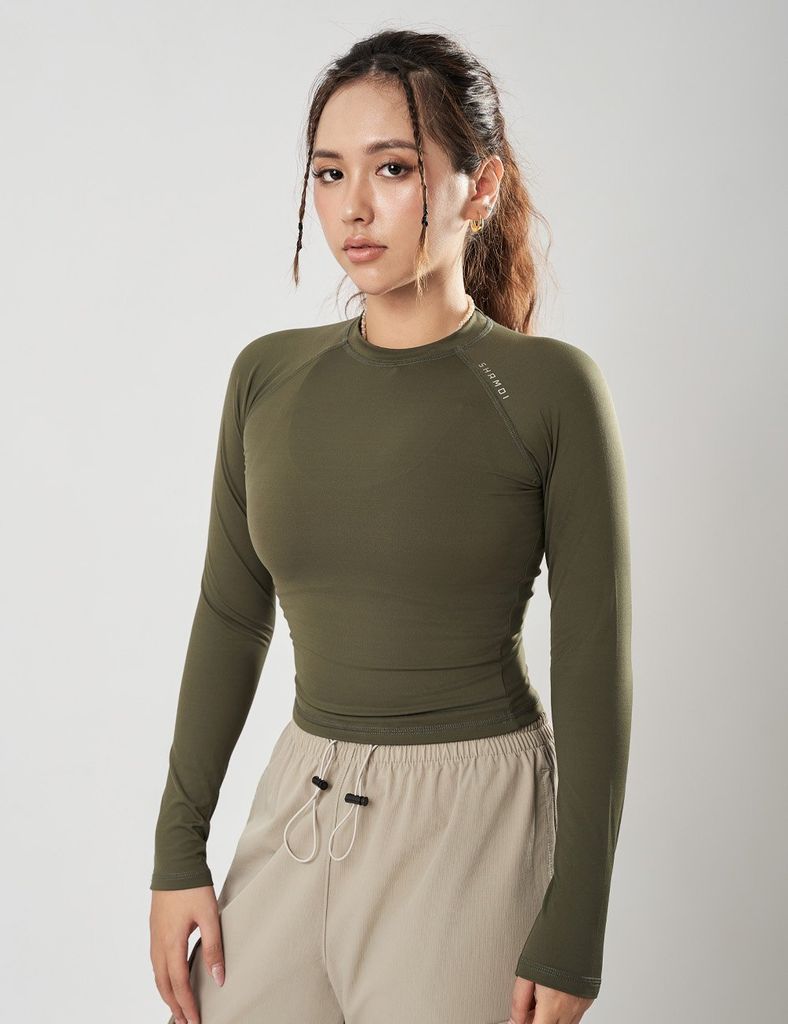 Áo Croptop Shamdi Nữ Long Sleeve