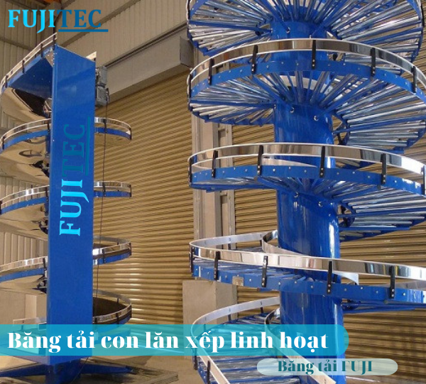  Băng tải  xoắn ốc ( Con lăn tự do) 