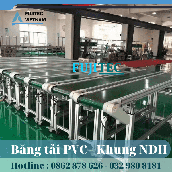  Băng Tải PVC - Khung Nhôm Định Hình 