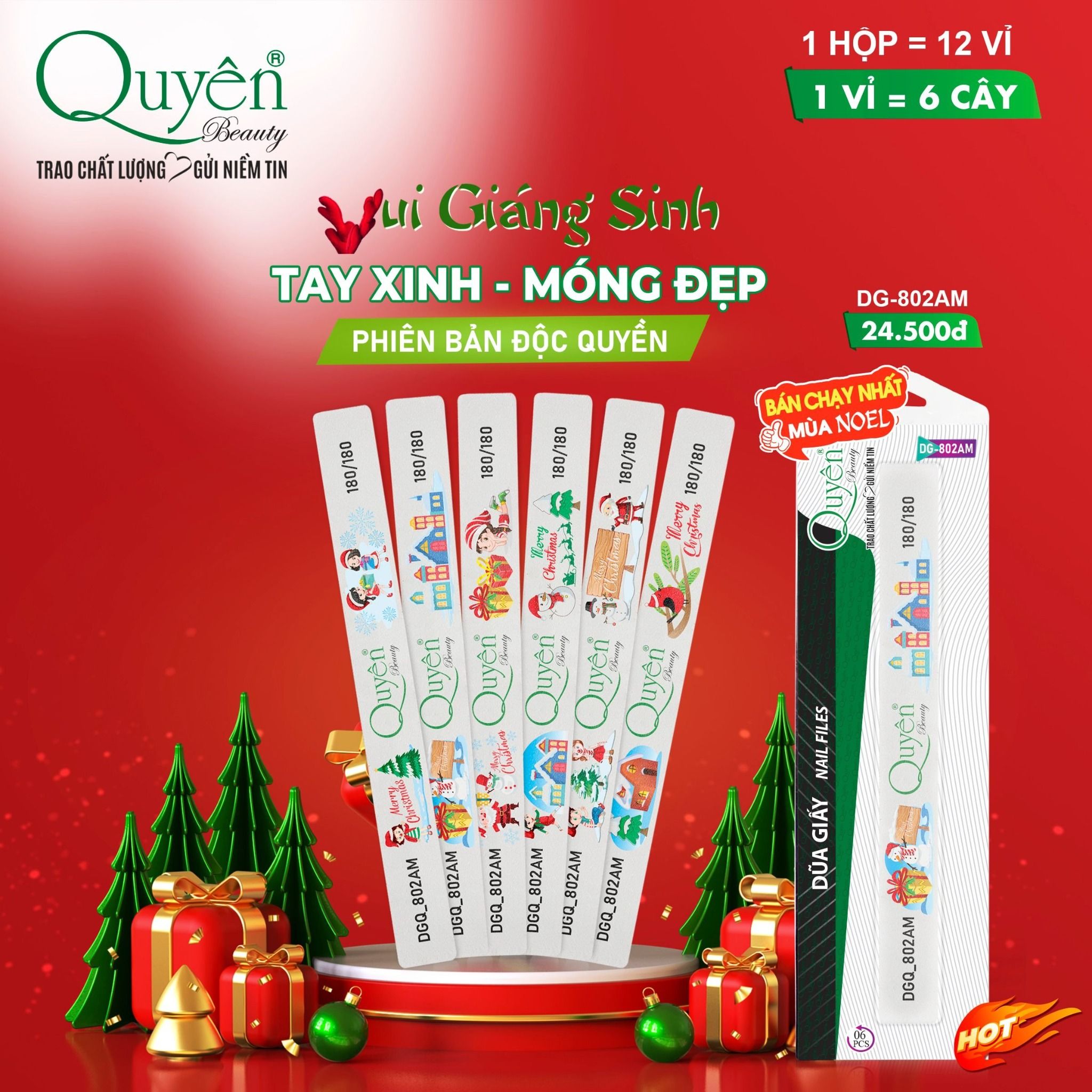 Quyên Beauty Premium Colored Paper File DGQ-802AM