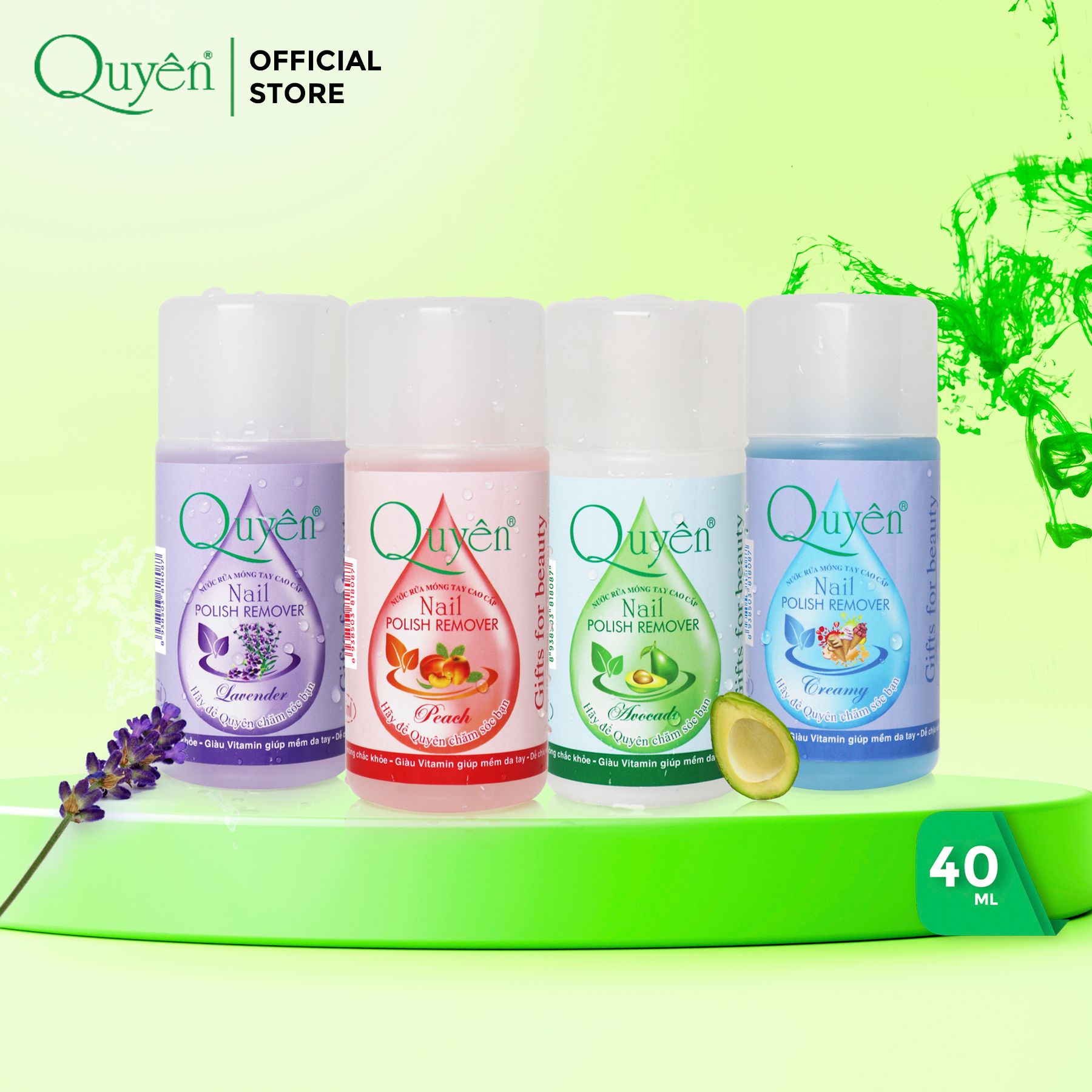 Nước Rửa Dưỡng Móng Tay Quyên 40ml