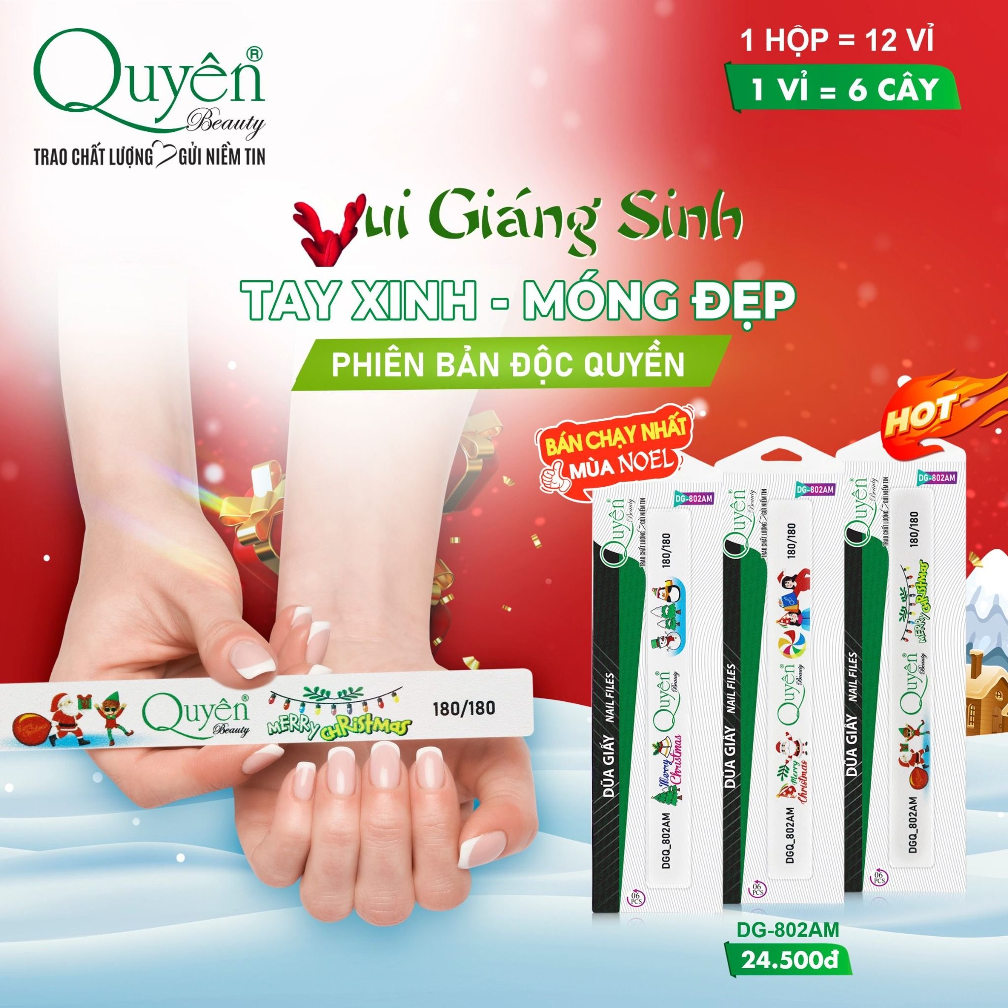 Quyên Beauty Premium Colored Paper File DGQ-802AM