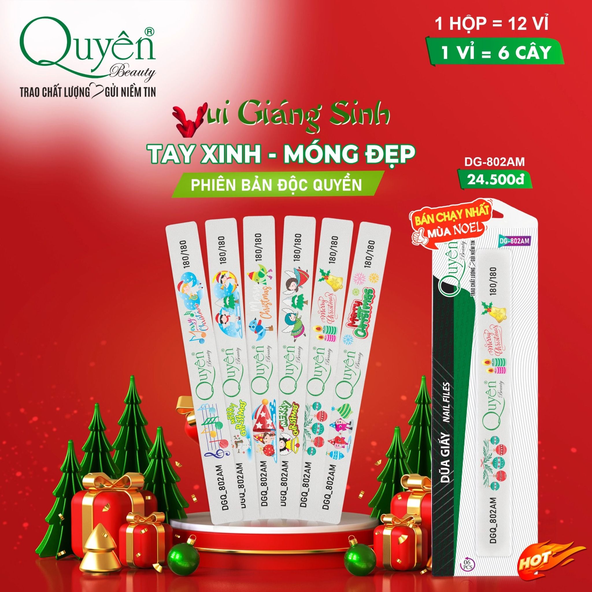 Quyên Beauty Premium Colored Paper File DGQ-802AM