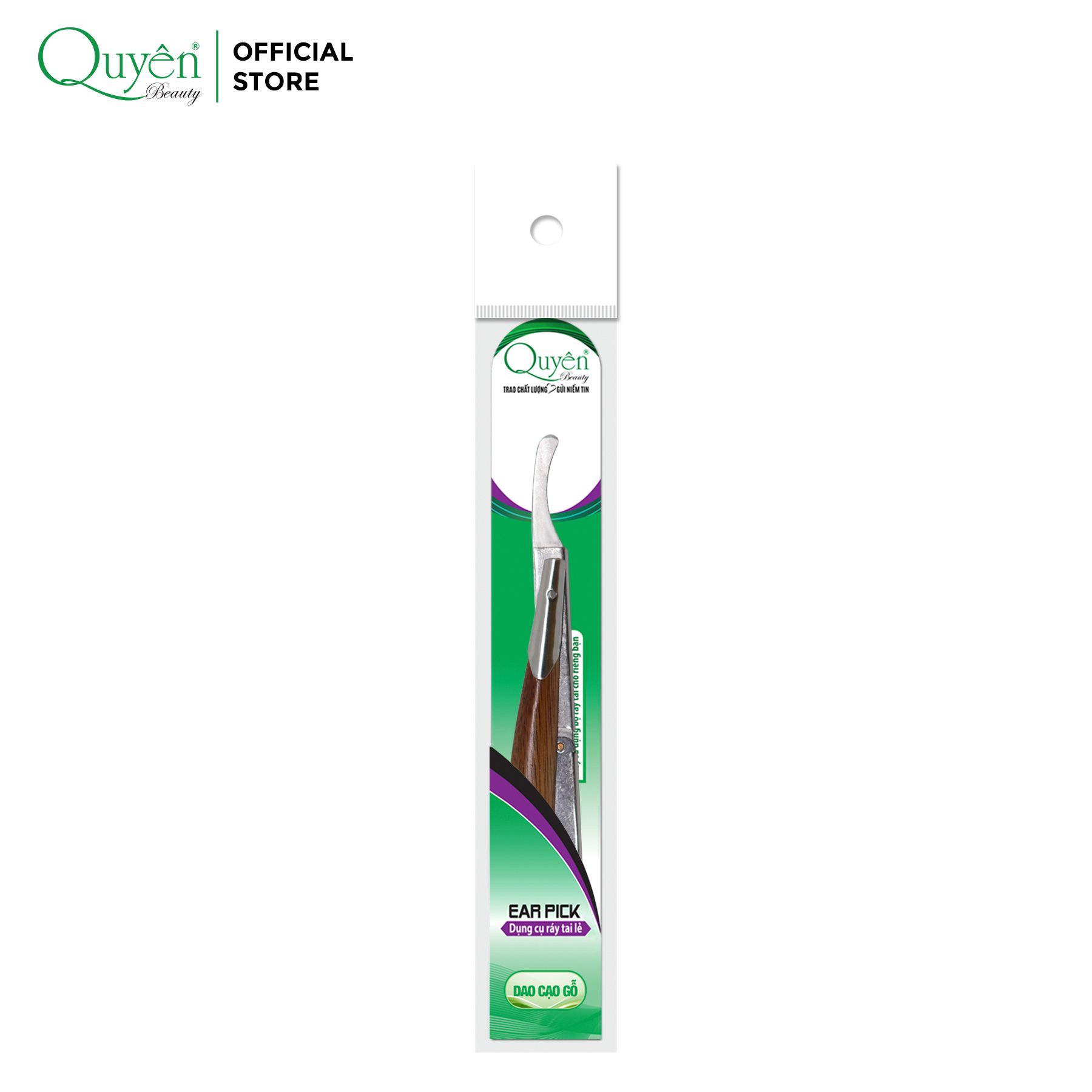 Dao Cạo Râu Gỗ Hương Quyên Beauty (Dụng Cụ Ráy Tai)