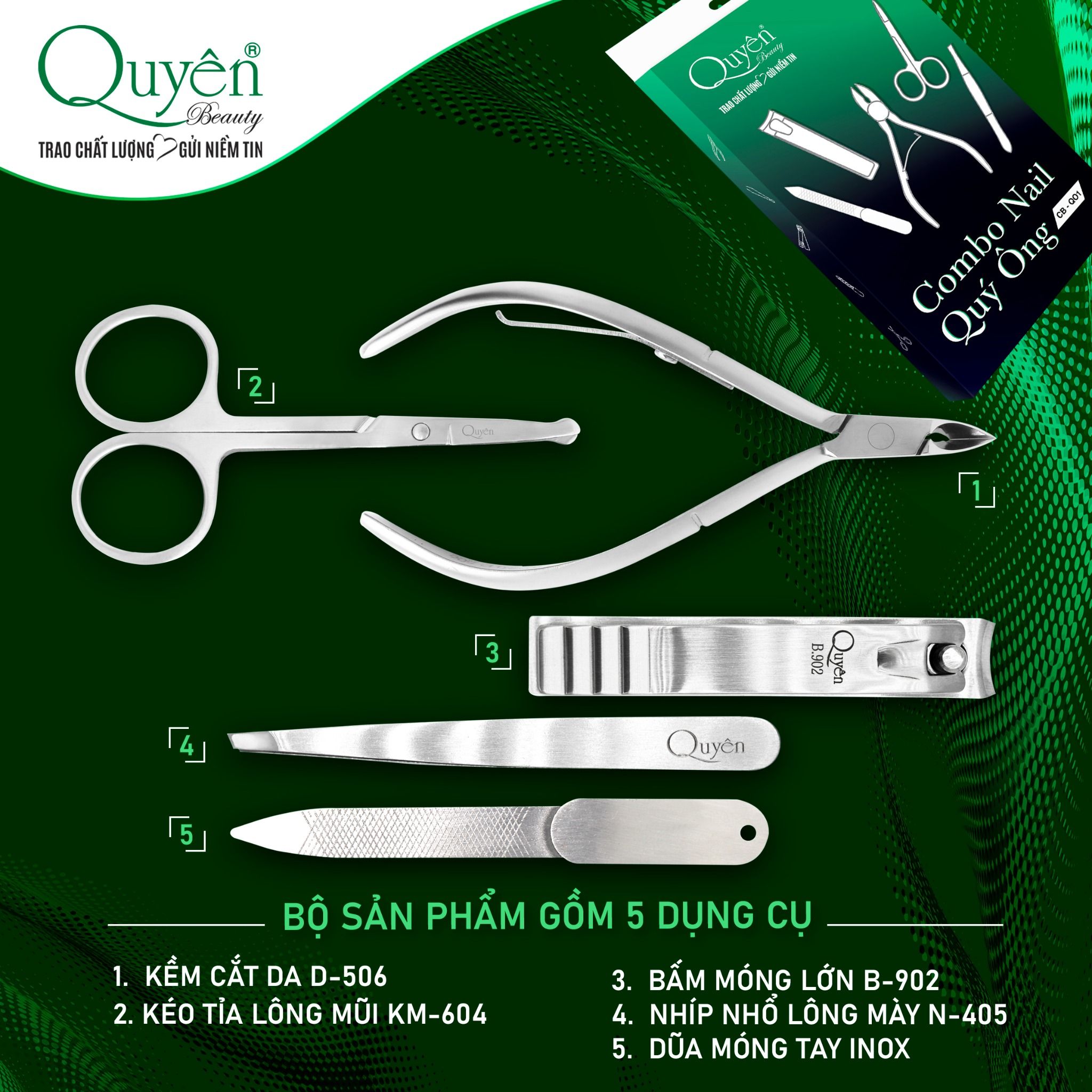 Combo Nail Quý Ông CB-QO1 Quyên