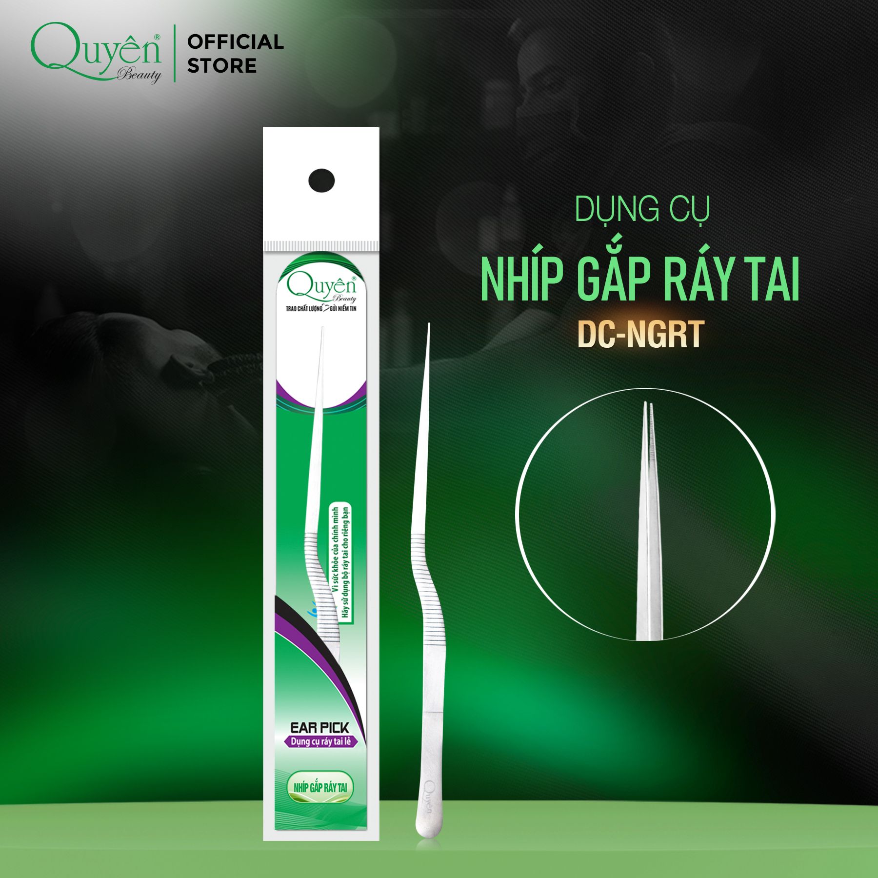 Nhíp Gắp Ráy Tai Quyên (Dụng Cụ Ráy Tai)