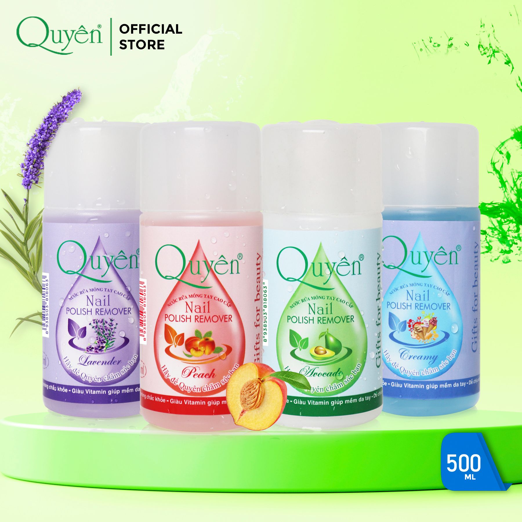 Nước Rửa Dưỡng Móng Tay Quyên 500ml