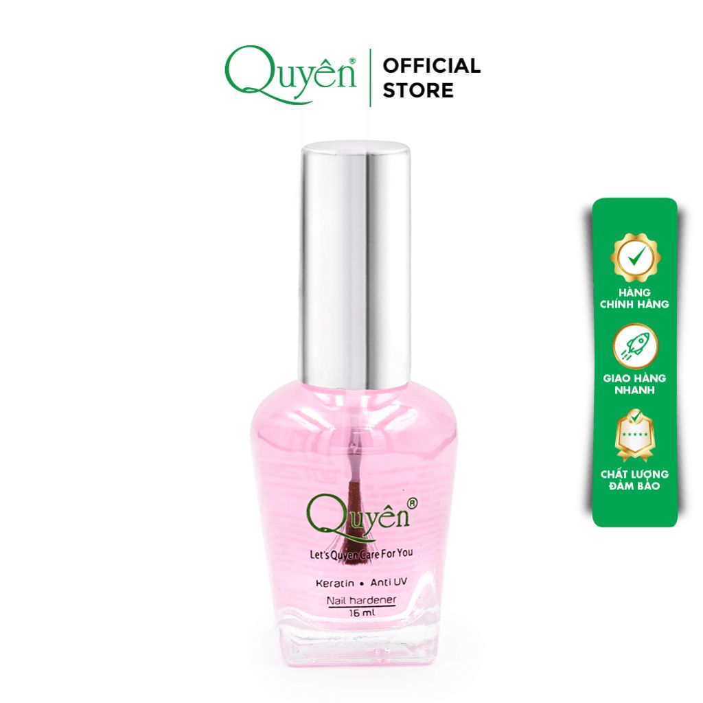 Combo Sơn Siêu Dưỡng Móng Tay Cao cấp Mỹ Phẩm Quyên Chính Hãng 16ml Dưỡng (Hồng/Phẳng/Trắng/Bóng) - TẶNG NƯỚC RỬA MÓNG